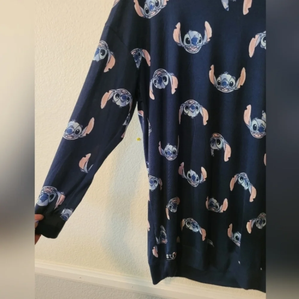 Disney's Lilo and Stitch Super Soft Blue and Pink Pajama Nightgown Size Small - Picture 3 of 13